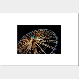 Colorful Ferris Wheel at Night, Niagara Posters and Art